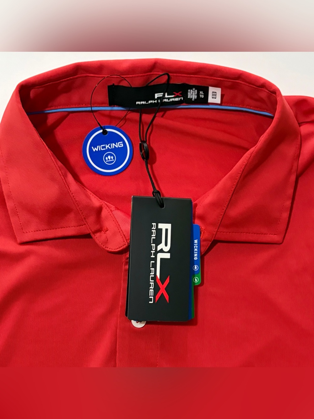 RLX Polo Ralph Lauren Red Short Sleeve Moisture Wicking Golf Shirt XL $110 NWT